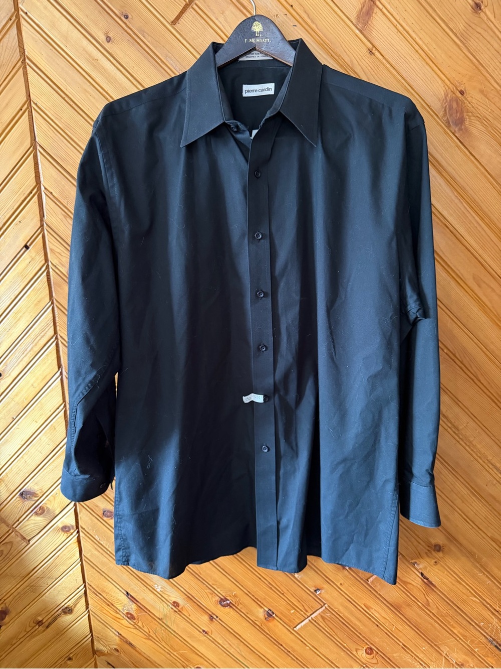 Pierre Cardin black dress shirt 16.5 32/33